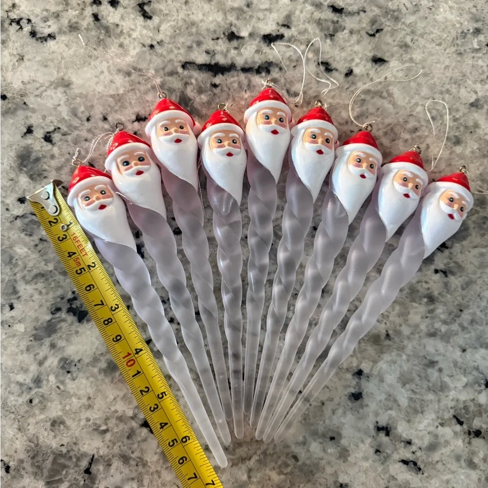 Vintage Santa Claus Icicle Ornaments - Picture 2 of 3